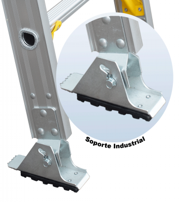 ESCALERA TELESCOPICA ALUMINIO 20 PELDAOS 150 KG MAGNA