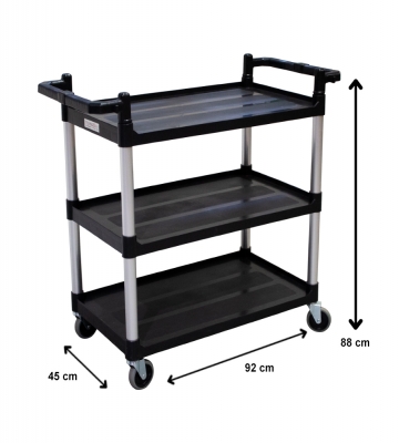 CARRO SERVICIO MULTIUSO 3 BANDEJAS 70 CM