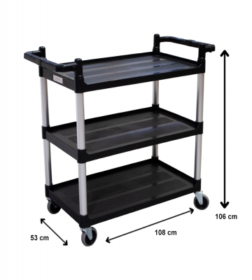 CARRO SERVICIO MULTIUSO 3 BANDEJAS 85 CM